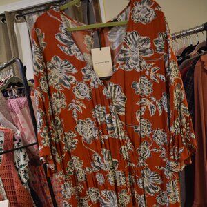 Bold & Breezy: Who What Wear Floral Bell Sleeve Romper – NWT, Size 3X